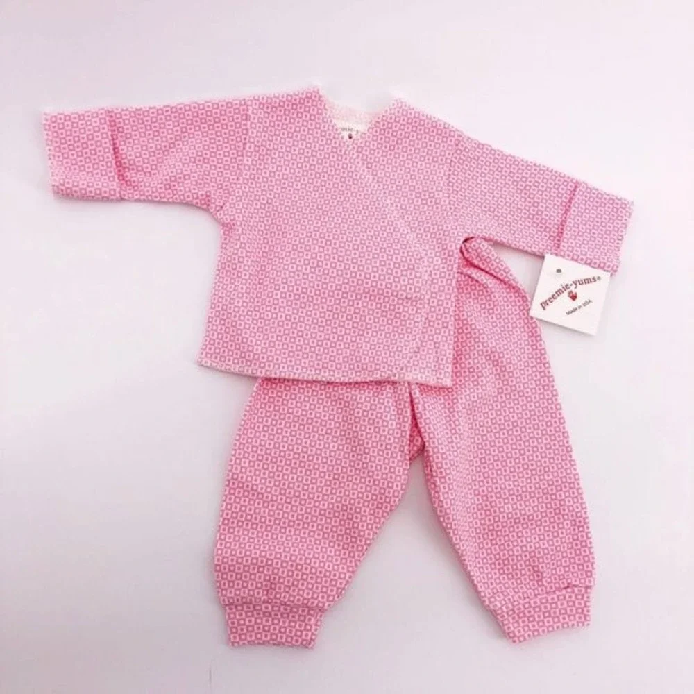 New 6 to 8 Pounds Set Long Sleeve‎ Tee Pant 2 Piece Bundle Newborn Baby Girl
